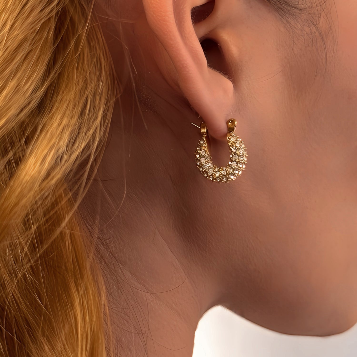 Mini Civita Pave Hoop Earrings
