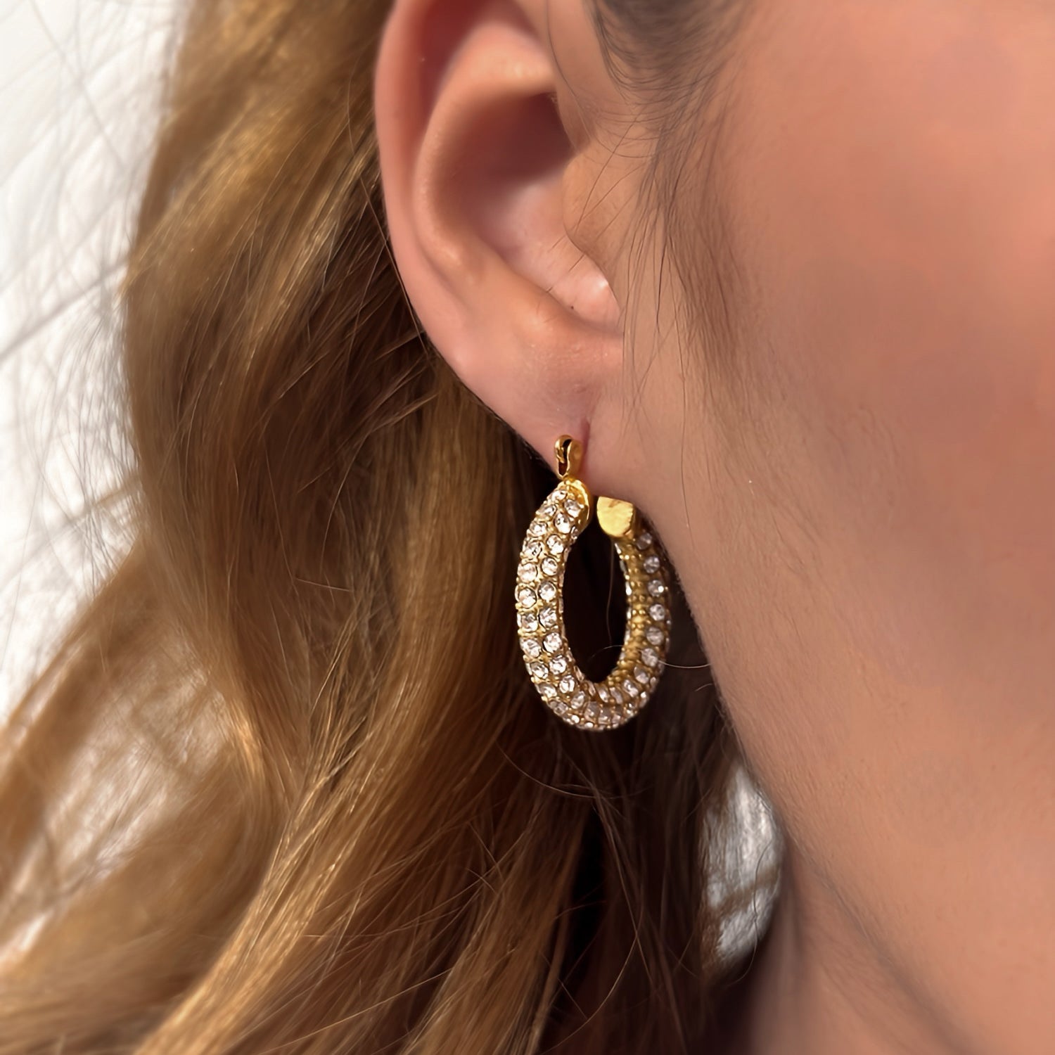 Civita Pave Hoop Earrings